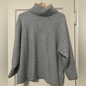 & Other Stories Light Gray Chunky Oversized Turtleneck Sweater